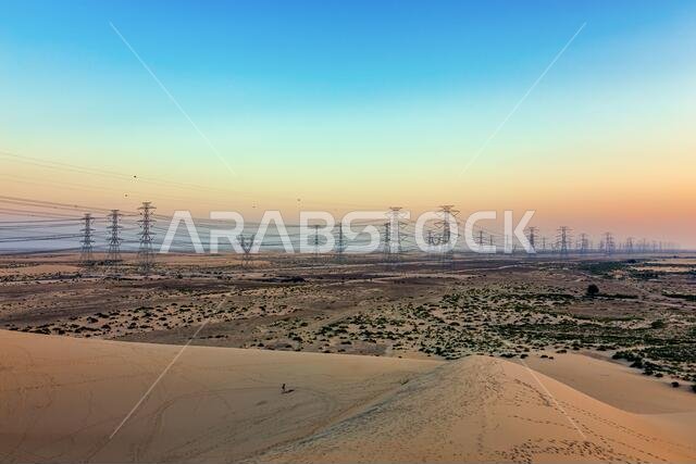 Beautiful Desert landscape view in Al Hofuf Saudi Arabia.