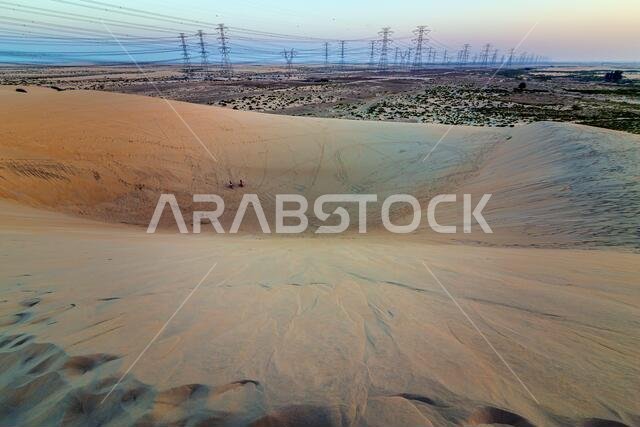 منظر طبيعي صحراوي خلاب في الهفوف بالمملكة العربية السعودية