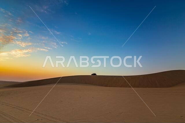 Beautiful Desert landscape view in Al Hofuf Saudi Arabia.