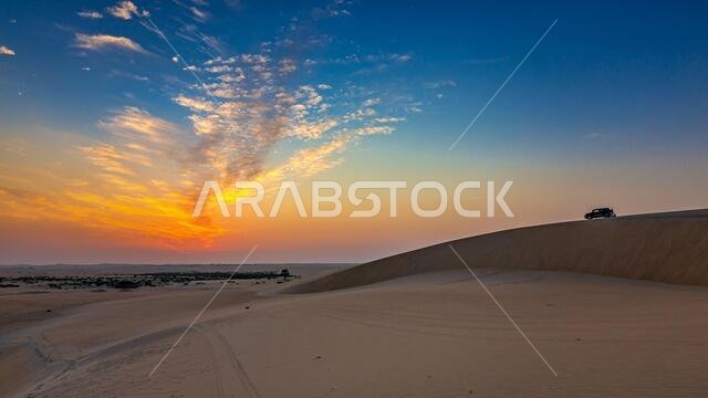 Beautiful Desert landscape view in Al Hofuf Saudi Arabia.
