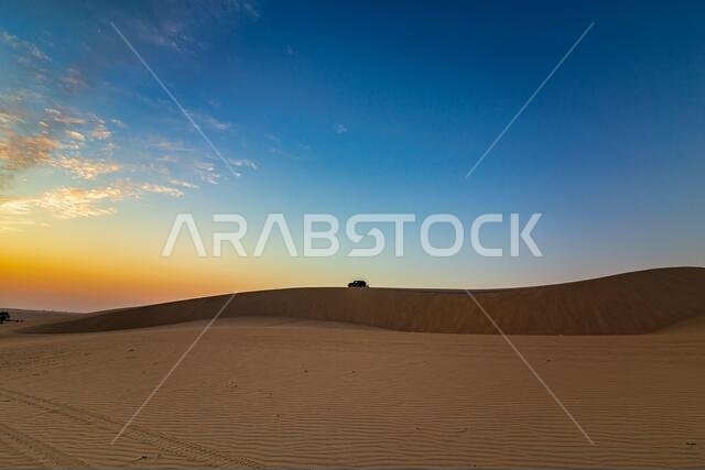 Beautiful Desert landscape view in Al Hofuf Saudi Arabia.