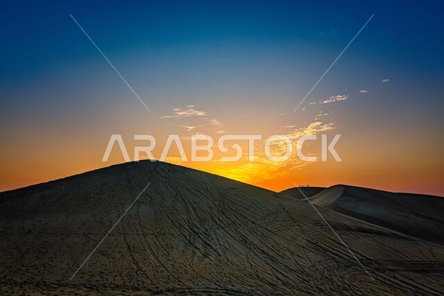Beautiful Desert landscape view in Al Hofuf Saudi Arabia.