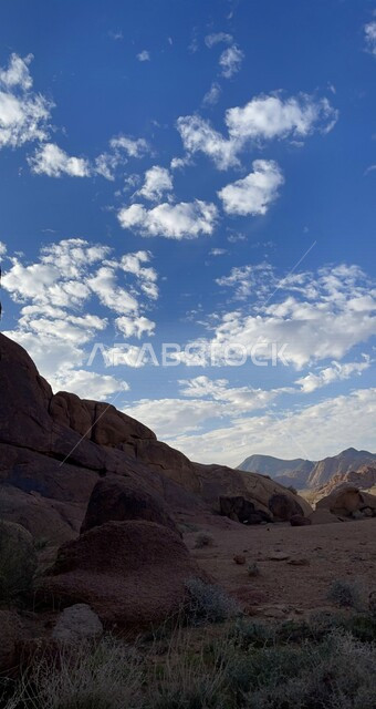 Natural rock formations and formations in the Kingdom of Saudi Arabia, mountains and landscapes, tourism in Saudi Arabia, the beauty of desert nature, camping by land.