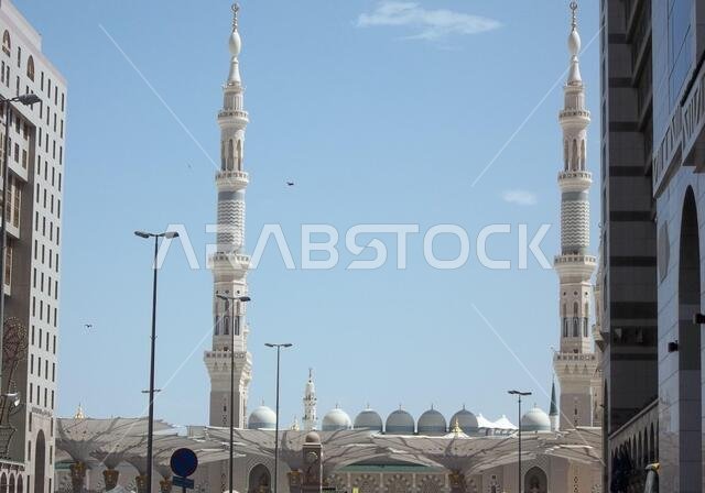 View of Minaret in Mecca / Makkah where muslims travel for pilgrimage in the religion of islam. It is a great mosque. View of Minaret in Mecca / Makkah where muslims travel for pilgrimage in the religion of islam. It is a great mosque.