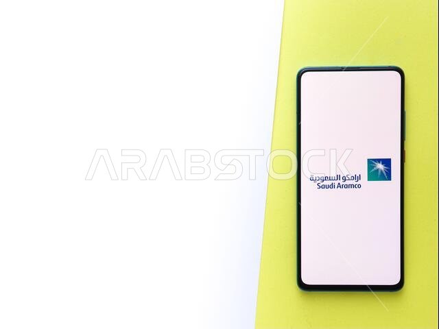 Assam, india - Augest 2, 2020 : Saudi Aramco a saudi arabian oil company logo. Assam, india - Augest 2, 2020 : Saudi Aramco a saudi arabian oil company logo.