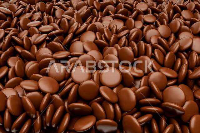 صوره مقربه لحبيبات الشوكولاته ثلاثية الابعاد, شوكلاه, ثري دي, شوكولاتة الكاكاو, حلويات وسكريات, حلا قهوه