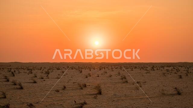 الكثبان الرملية في الإمارات العربية المتحدة، أبو ظبي، دبي، الشرق الأوسط.