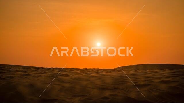 الكثبان الرملية في الإمارات العربية المتحدة، أبو ظبي، دبي، الشرق الأوسط.