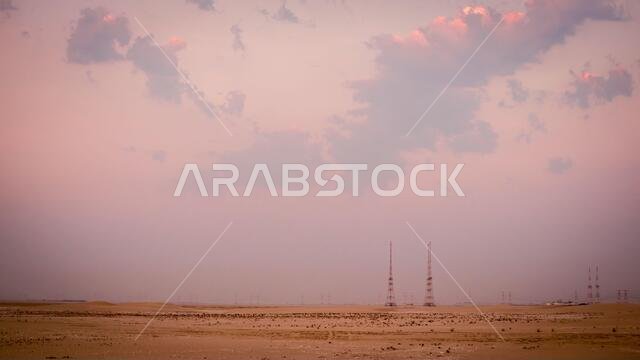 الكثبان الرملية في الإمارات العربية المتحدة، أبو ظبي، دبي، الشرق الأوسط.