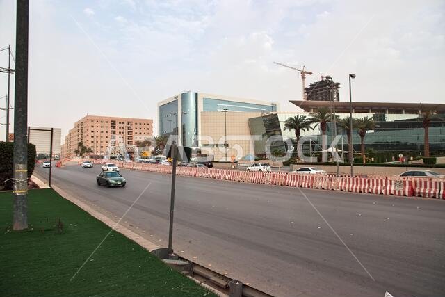 الشارع الواقع في وسط مدينة الرياض، المملكة العربية السعودية