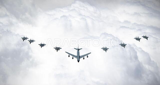 حلّقت طائرة التزود بالوقود KC-135 ستراتوتانكر التابعة لسلاح الجو الأمريكي، وطائرات F-15C إيجل وF-15E سترايك إيجل التابعة لسلاح الجو الأمريكي، وطائرات F-15SA التابعة لسلاح الجو الملكي السعودي فوق المملكة العربية السعودية خلال مشاركتها في مناورة تشكيل جوي واسعة النطاق، في 10 سبتمبر 2020. وتواصل القيادة المركزية للقوات الجوية الأمريكية (AFCENT) بناء وتعزيز شراكاتها الإقليمية من خلال التدريب المشترك، وتكامل القدرات، وزيادة قابلية التشغيل البيني، وذلك لتوفير عمليات قتالية سريعة وفعّالة من مواقع راسخة حلّقت طائرة التزود بالوقود KC-135 ستراتوتانكر التابعة لسلاح الجو الأمريكي، وطائرات F-15C إيجل وF-15E سترايك إيجل التابعة لسلاح الجو الأمريكي، وطائرات F-15SA التابعة لسلاح الجو الملكي السعودي فوق المملكة العربية السعودية خلال مشاركتها في مناورة تشكيل جوي واسعة النطاق، في 10 سبتمبر 2020. وتواصل القيادة المركزية للقوات الجوية الأمريكية (AFCENT) بناء وتعزيز شراكاتها الإقليمية من خلال التدريب المشترك، وتكامل القدرات، وزيادة قابلية التشغيل البيني، وذلك لتوفير عمليات قتالية سريعة وفعّالة من مواقع راسخة