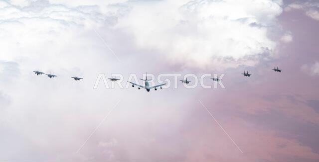 حلّقت طائرة التزود بالوقود KC-135 ستراتوتانكر التابعة لسلاح الجو الأمريكي، وطائرات F-15C إيجل وF-15E سترايك إيجل التابعة لسلاح الجو الأمريكي، وطائرات F-15SA التابعة لسلاح الجو الملكي السعودي فوق المملكة العربية السعودية خلال مشاركتها في مناورة تشكيل جوي واسعة النطاق، في 10 سبتمبر 2020. وتواصل القيادة المركزية للقوات الجوية الأمريكية (AFCENT) بناء وتعزيز شراكاتها الإقليمية من خلال التدريب المشترك، وتكامل القدرات، وزيادة قابلية التشغيل البيني، وذلك لتوفير عمليات قتالية سريعة وفعّالة من مواقع راسخة حلّقت طائرة التزود بالوقود KC-135 ستراتوتانكر التابعة لسلاح الجو الأمريكي، وطائرات F-15C إيجل وF-15E سترايك إيجل التابعة لسلاح الجو الأمريكي، وطائرات F-15SA التابعة لسلاح الجو الملكي السعودي فوق المملكة العربية السعودية خلال مشاركتها في مناورة تشكيل جوي واسعة النطاق، في 10 سبتمبر 2020. وتواصل القيادة المركزية للقوات الجوية الأمريكية (AFCENT) بناء وتعزيز شراكاتها الإقليمية من خلال التدريب المشترك، وتكامل القدرات، وزيادة قابلية التشغيل البيني، وذلك لتوفير عمليات قتالية سريعة وفعّالة من مواقع راسخة