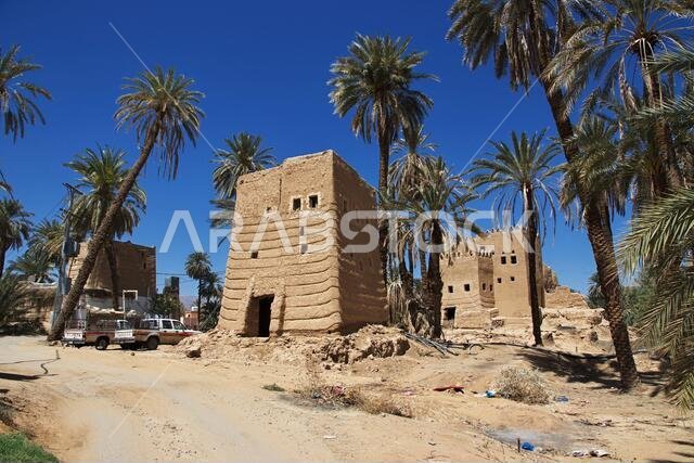 القرية العربية القريبة من نجران، منطقة عسير، المملكة العربية السعودية