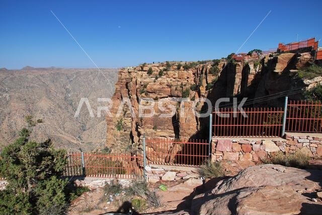 The canyon of Asir region, the view from the viewpoint, Saudi Arabia