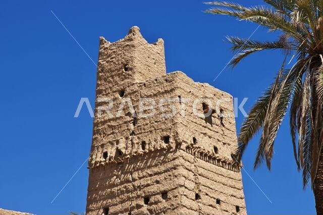 القرية العربية القريبة من نجران، منطقة عسير، المملكة العربية السعودية