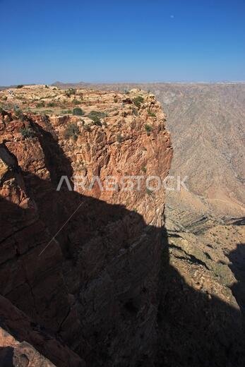 The canyon of Asir region, the view from the viewpoint, Saudi Arabia