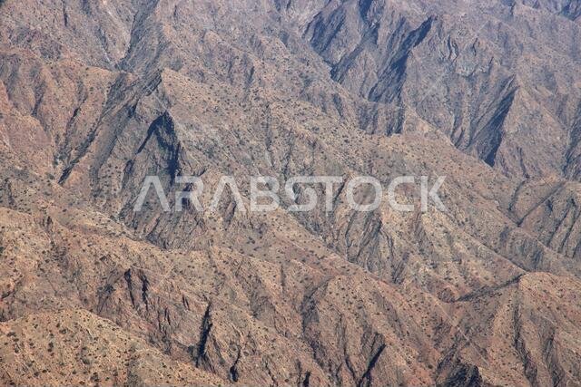 The canyon of Asir region, the view from the viewpoint, Saudi Arabia