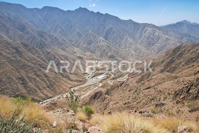 The canyon of Asir region, the view from the viewpoint, Saudi Arabia The canyon of Asir region, the view from the viewpoint, Saudi Arabia