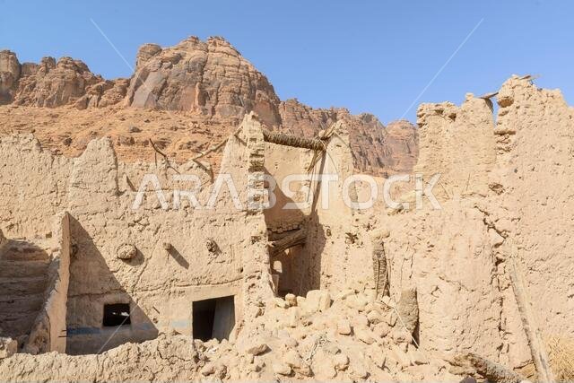 أطلال البلدة القديمة في العلا (ديدان)، المملكة العربية السعودية.