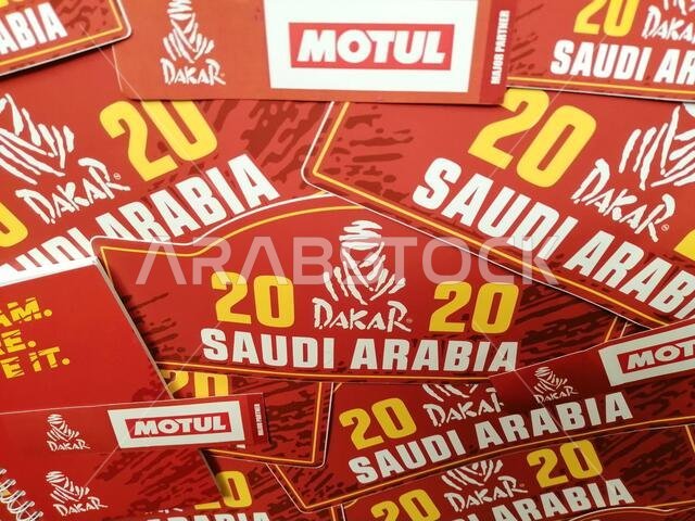 Official branding of the Dakar 2020 rally in Saudi Arabia. The world's toughest rally is being held in Saudi Arabia from January 5-17, 2020.