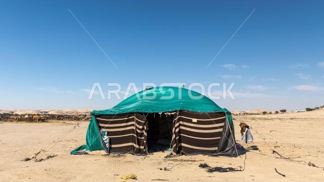 A small hut in Desert Area - Al Sarar Saudi Arabia.