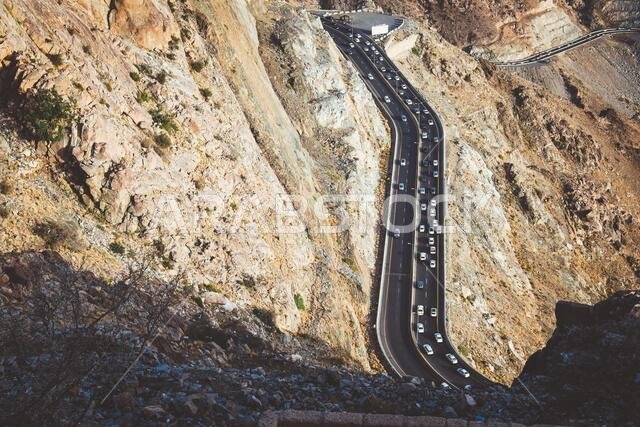 Zigzag road in Al Taif, Saudi Arabia
