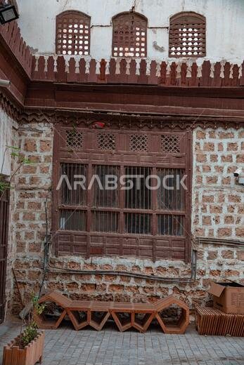 Historical old doors in the city of Jeddah, Saudi Arabia