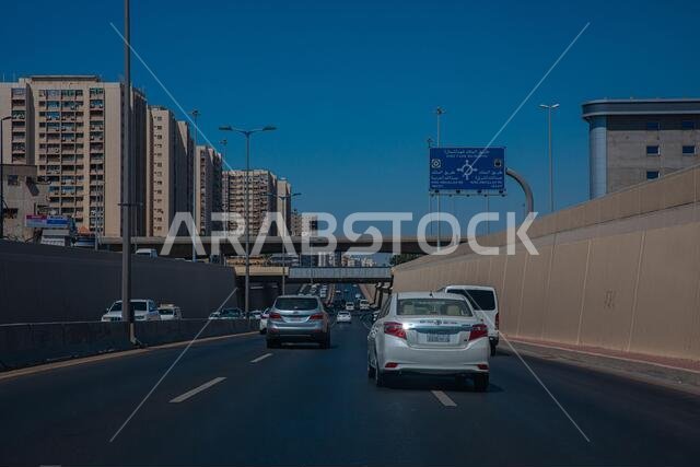 منظر للمباني والمنازل السعودية في شوارع جدة، المملكة العربية السعودية، 2020