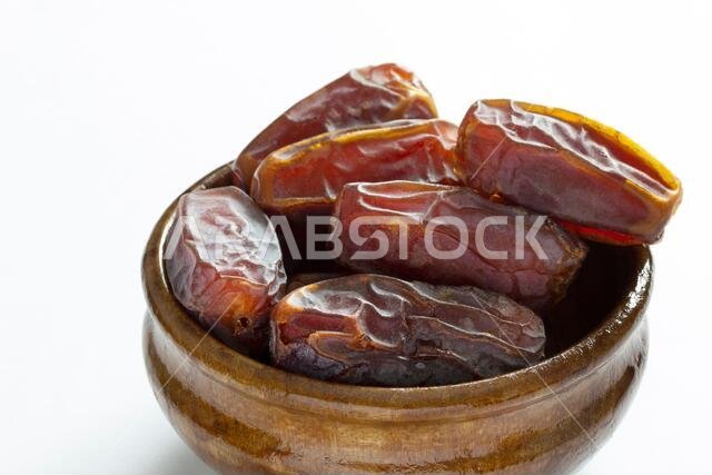 Dried date fruit in the plate