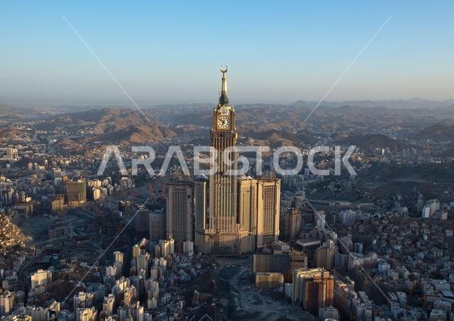 أبراج البيت، المملكة العربية السعودية، برج الساعة الملكي بمكة المكرمة (منظر المنطقة)