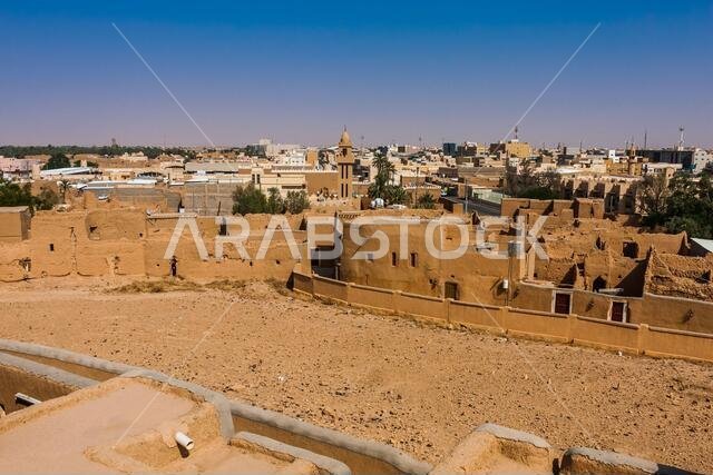 The abandoned traditional Arab mud brick houses, Al Majmaah, Saudi Arabia