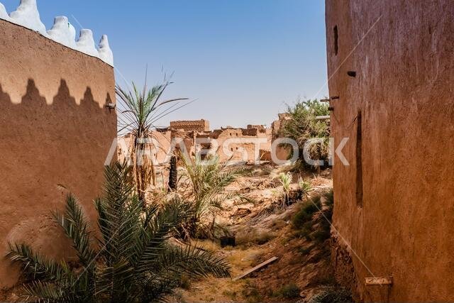 The abandoned traditional Arab mud brick houses, Al Majmaah, Saudi Arabia