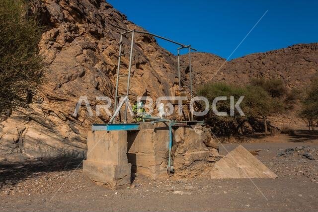 A well in Wadi Massal, Riyadh Province, Saudi Arabia
