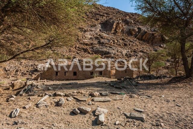 قرية مهجورة في وادي مسل، منطقة الرياض، المملكة العربية السعودية