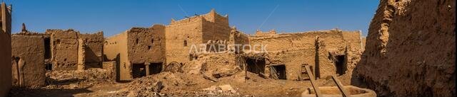 The abandoned traditional Arab mud brick houses, Al Majmaah, Saudi Arabia