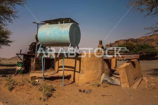 A well in Wadi Massal, Riyadh Province, Saudi Arabia