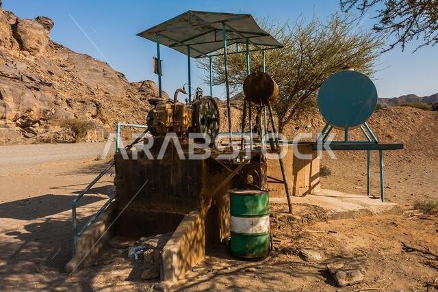 A well in Wadi Massal, Riyadh Province, Saudi Arabia