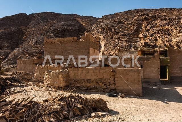 قرية مهجورة في وادي مسل، منطقة الرياض، المملكة العربية السعودية