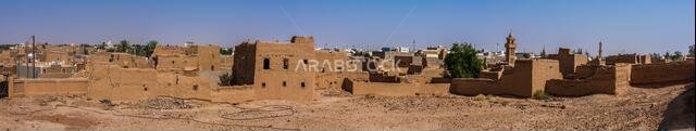 The abandoned traditional Arab mud brick houses, Al Majmaah, Saudi Arabia