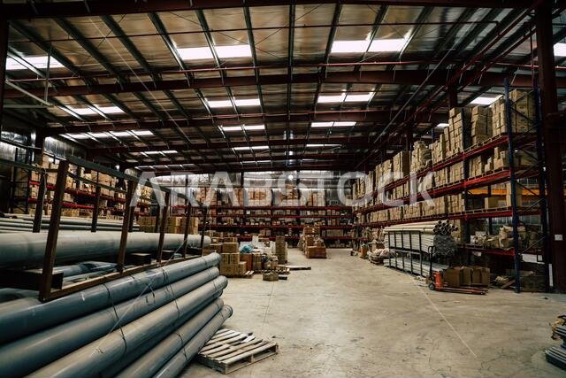 Factory storage , factory from inside, Jeddah, Saudi Arabia, february 2019