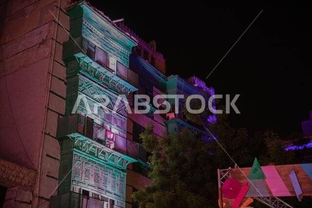 Old buildings. Of wood and clay, UNESCO World Heritage is a historical village in Jeddah, Saudi Arabia