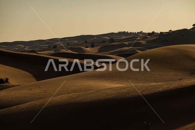 Scenic landscapes in Dubai desert on sunny day