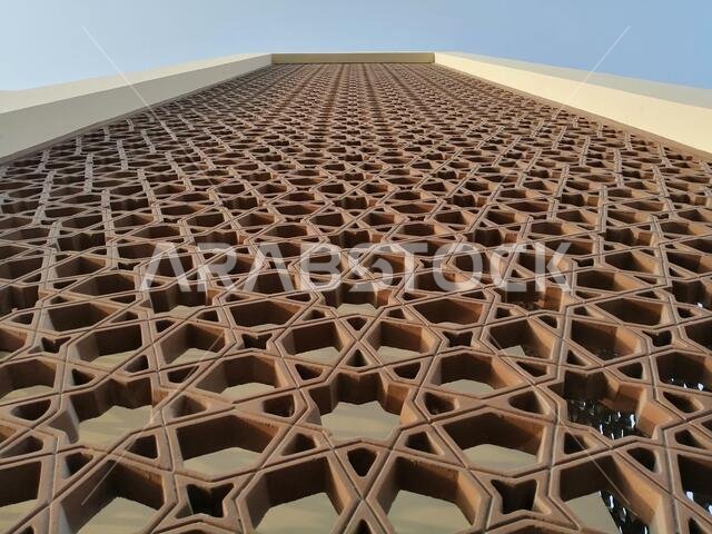 Modern Arabesque pattern background. Associated with ancient Islamic civilization the beautiful design features repetitive geometric forms or shapes.