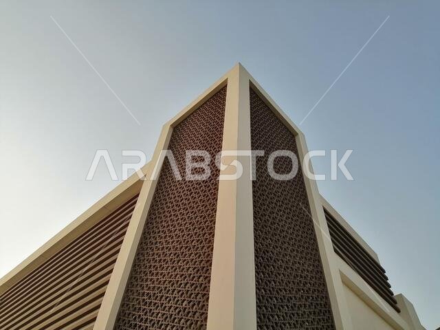 Modern Arabesque pattern background. Associated with ancient Islamic civilization the beautiful design features repetitive geometric forms or shapes.