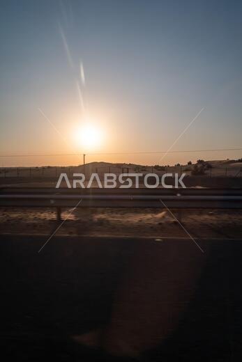 Scenic landscapes in Dubai desert on sunny day