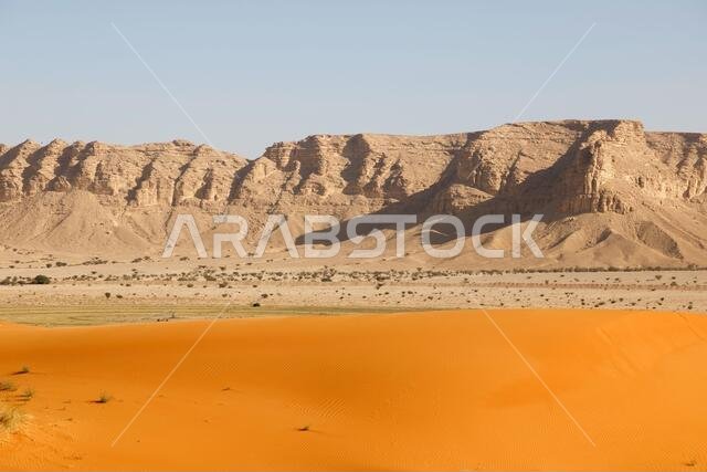 Beautiful red sand dunes south of Riyadh in Saudi Arabia
