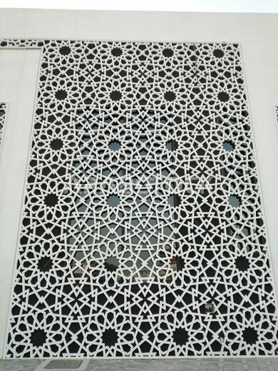 Modern Arabesque pattern background. Associated with ancient Islamic civilization the beautiful design features repetitive geometric forms or shapes.