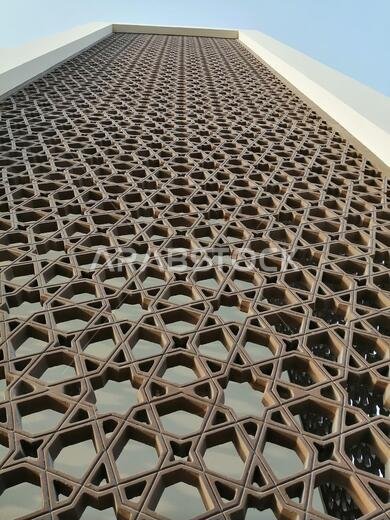 Modern Arabesque pattern background. Associated with ancient Islamic civilization the beautiful design features repetitive geometric forms or shapes.