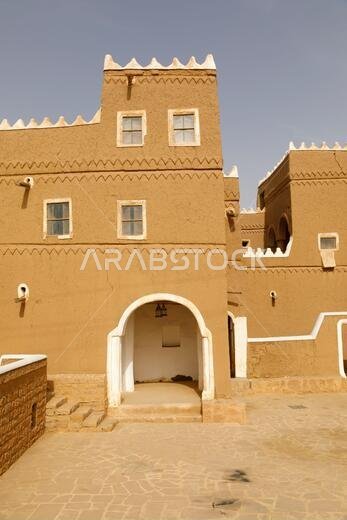 Al Subaie historic palace in Shaqra, Saudi Arabia. This house is traditional restored with clay bricks