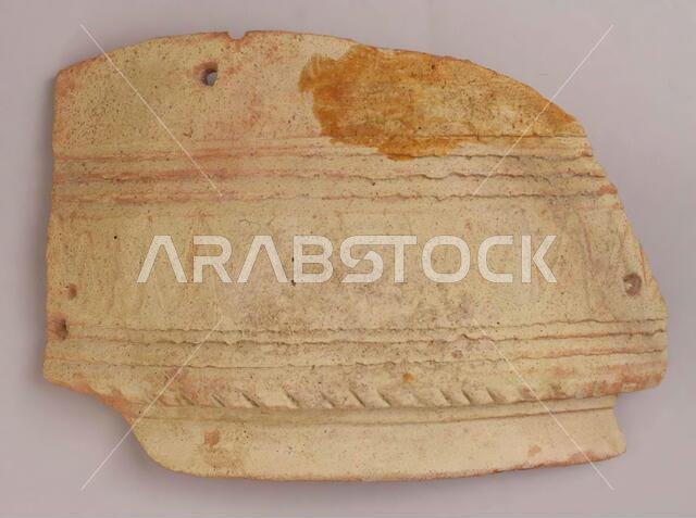 Fragment, probably 11th century, Found Saudi Arabia, Dhahran, Earthenware; incised, Ceramics